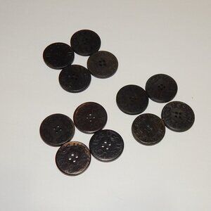 4 UGG - Black - Large Wooden Replacement Buttons 3cm for Boots & Shoes